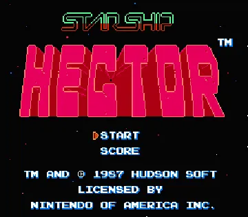 Starship Hector (USA) screen shot title